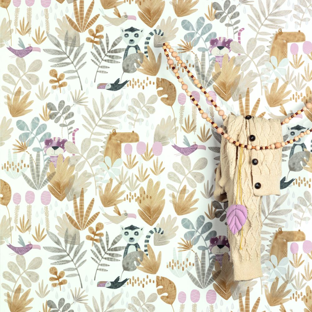 Wilderness Wallpaper - Amber - by Masureel