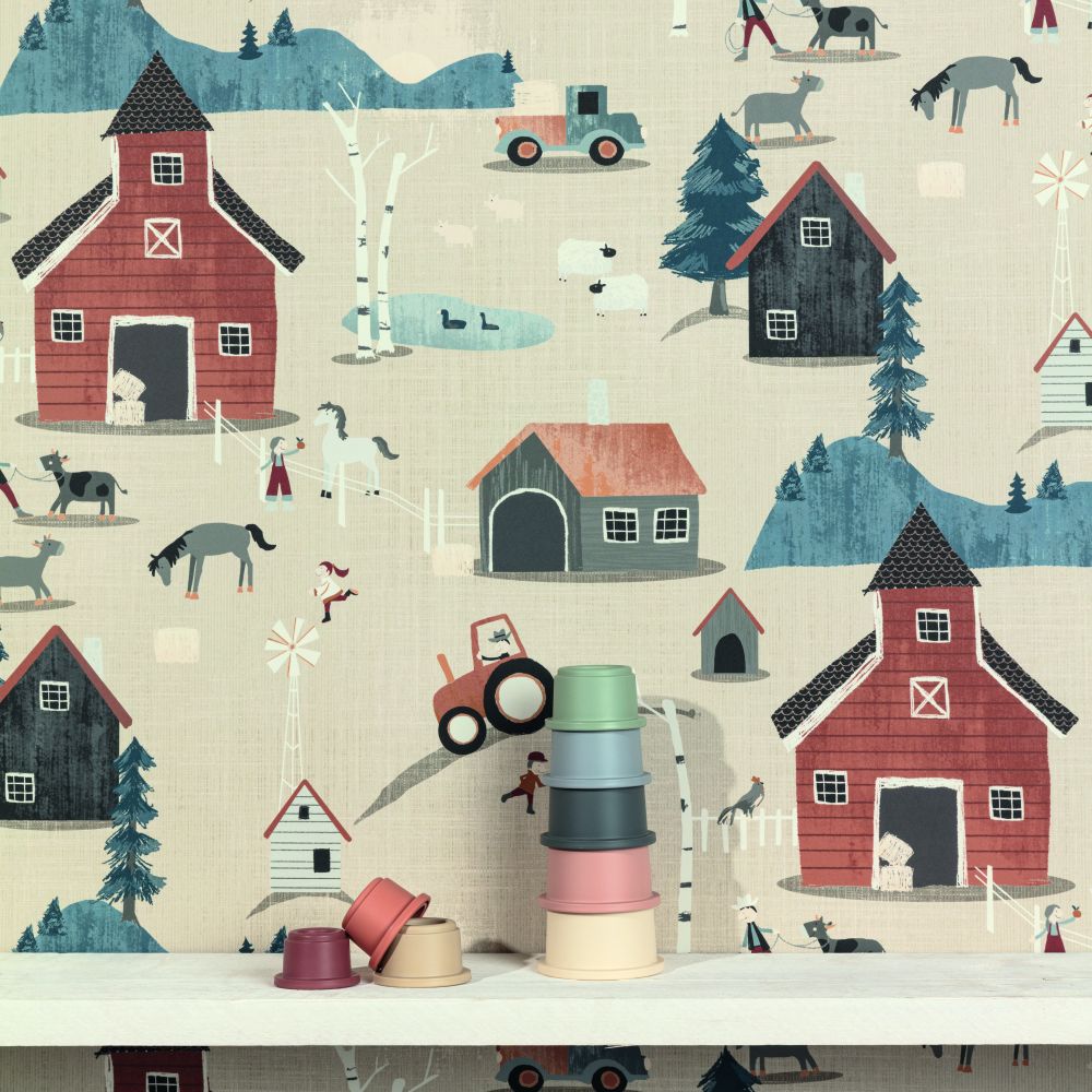 Farm Wallpaper - Arona - by Masureel