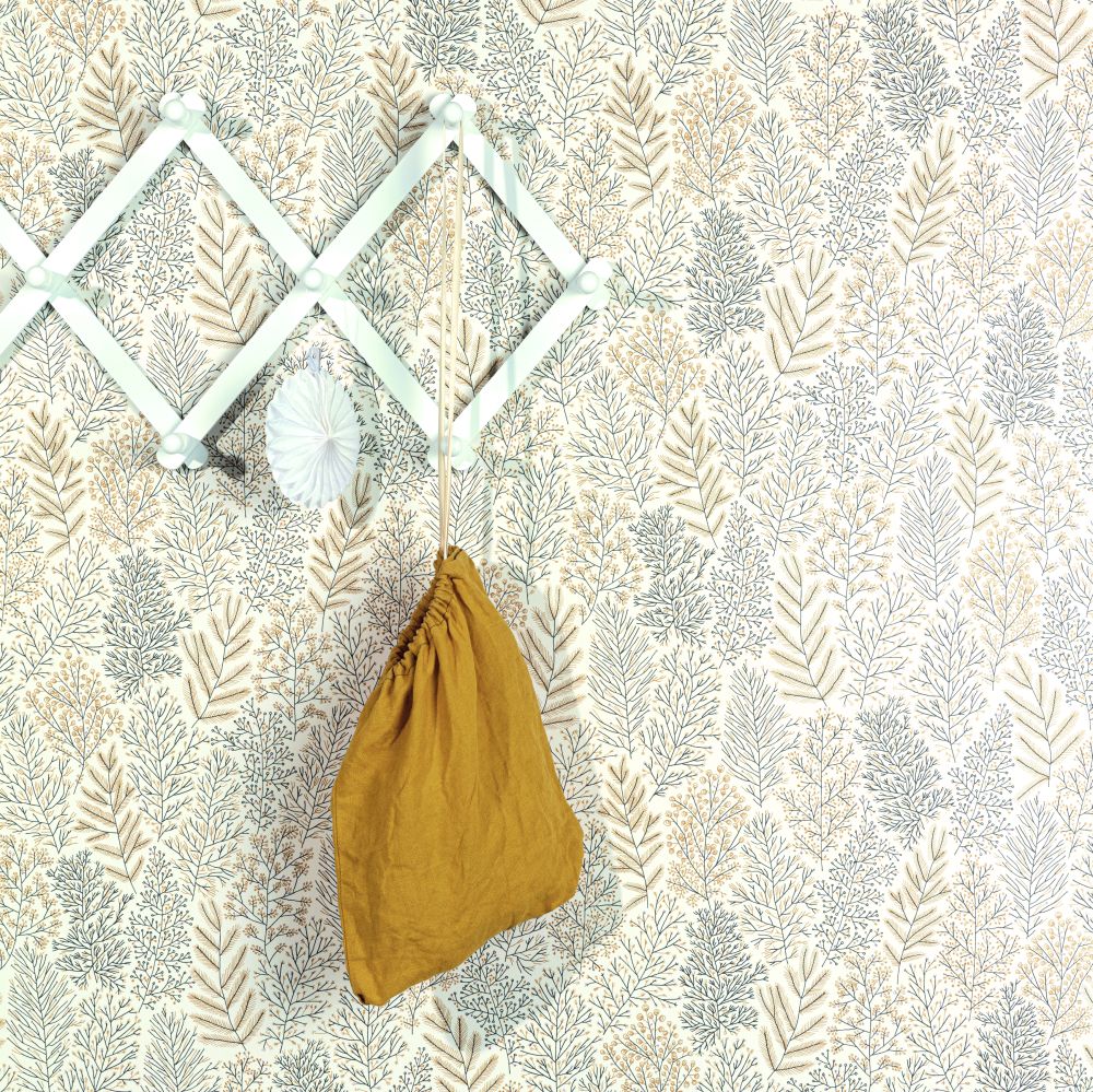Leafy Wallpaper - Amber - by Masureel