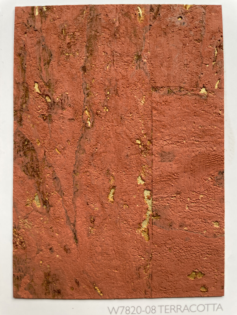 Kanoko Cork Wallpaper - Terracotta - by Osborne & Little