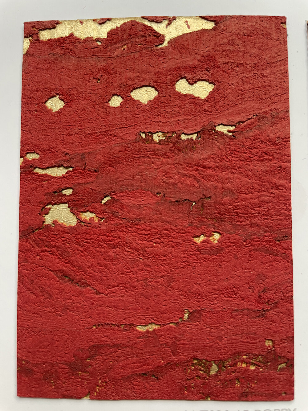 Kanoko Cork Wallpaper - Poppy - by Osborne & Little