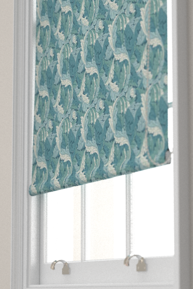 Acanthus x Clarke & Clarke Blind - Teal - by Clarke & Clarke. Click for more details and a description.