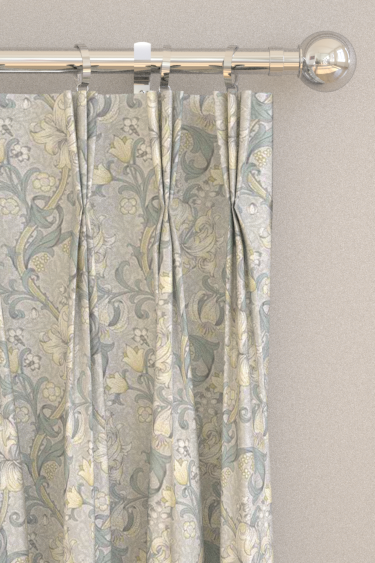 Golden Lily x Clarke & Clarke Curtains - Slate / Dove - by Clarke & Clarke. Click for more details and a description.