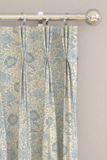 Mallow x Clarke & Clarke Curtains - Denim / Ivory - by Clarke & Clarke. Click for more details and a description.