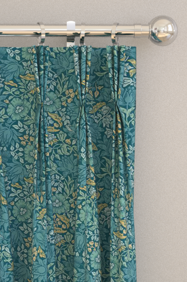 Mallow x Clarke & Clarke Curtains - Teal - by Clarke & Clarke. Click for more details and a description.