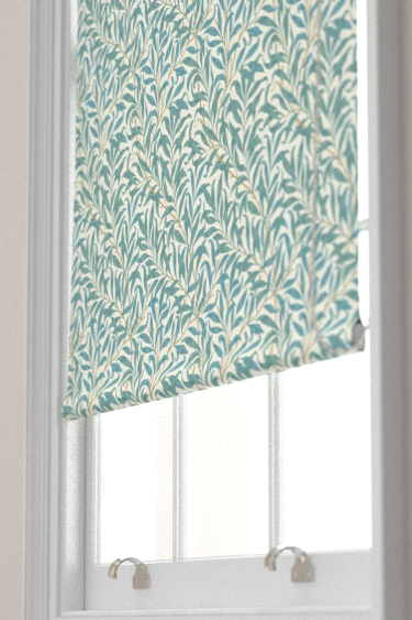 Willow Boughs x Clarke & Clarke Blind - Teal - by Clarke & Clarke. Click for more details and a description.