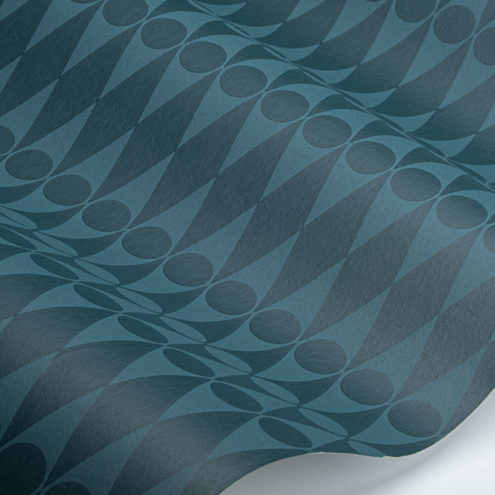 Hornsea Geometric Wallpaper - Blue - by Hornsea