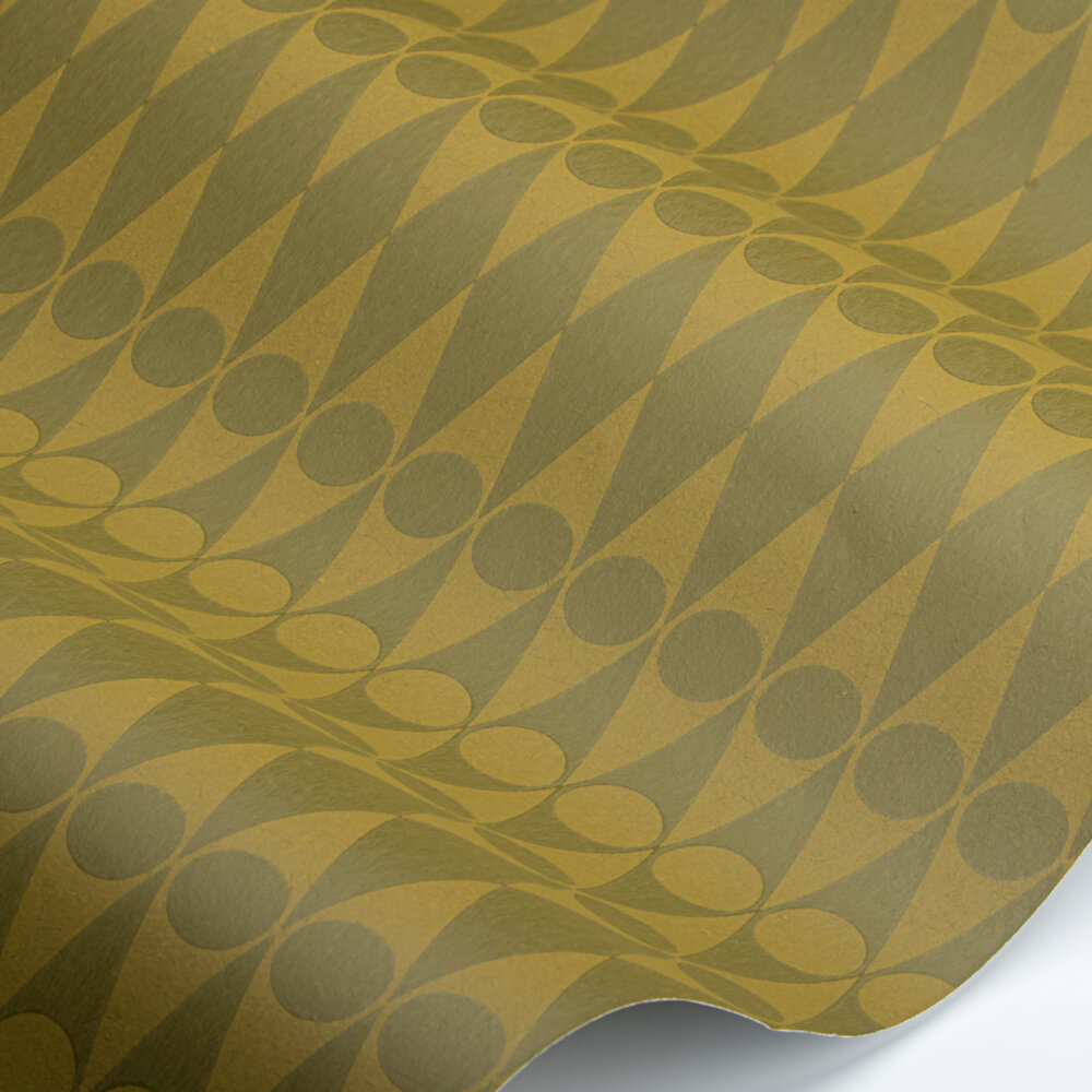 Hornsea Geometric Wallpaper - Olive Green - by Hornsea