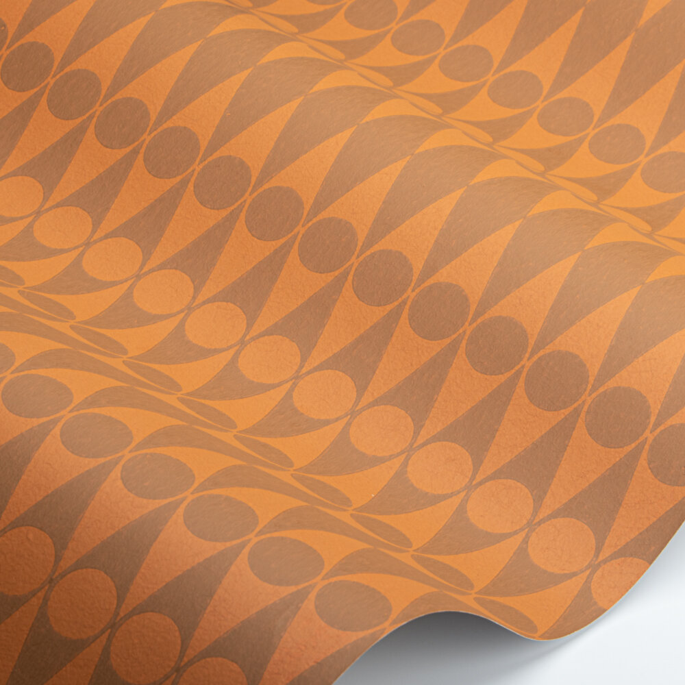 Hornsea Geometric Wallpaper - Terracotta / Brown - by Hornsea