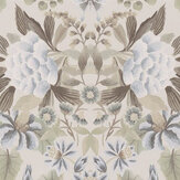 Ikebana Damask Wallpaper - Eau de Nil - by Designers Guild. Click for more details and a description.