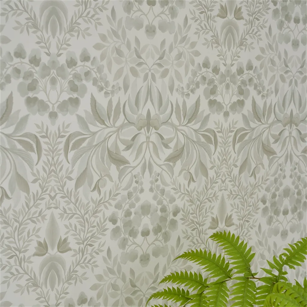 Karakusa  Wallpaper - Chalk - by Designers Guild