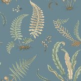 Ferns Wallpaper - Denim - by G P & J Baker. Click for more details and a description.