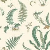 Ferns Wallpaper - Verdigris - by G P & J Baker. Click for more details and a description.