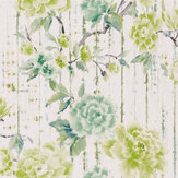 Kyoto Flower Wallpaper - Emerald - by Designers Guild. Click for more details and a description.