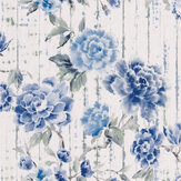 Kyoto Flower Wallpaper - Cobalt - by Designers Guild. Click for more details and a description.