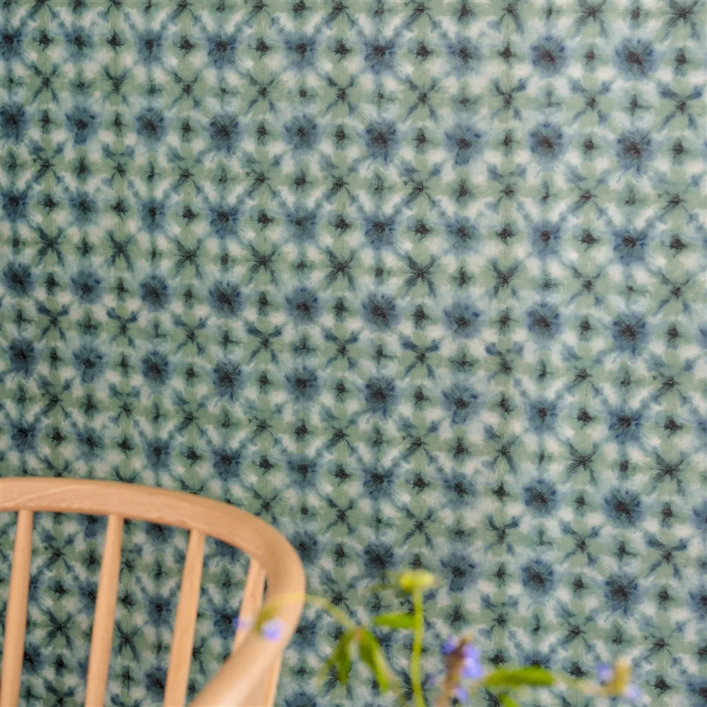 Shibori Wallpaper - Duck Egg - by Designers Guild