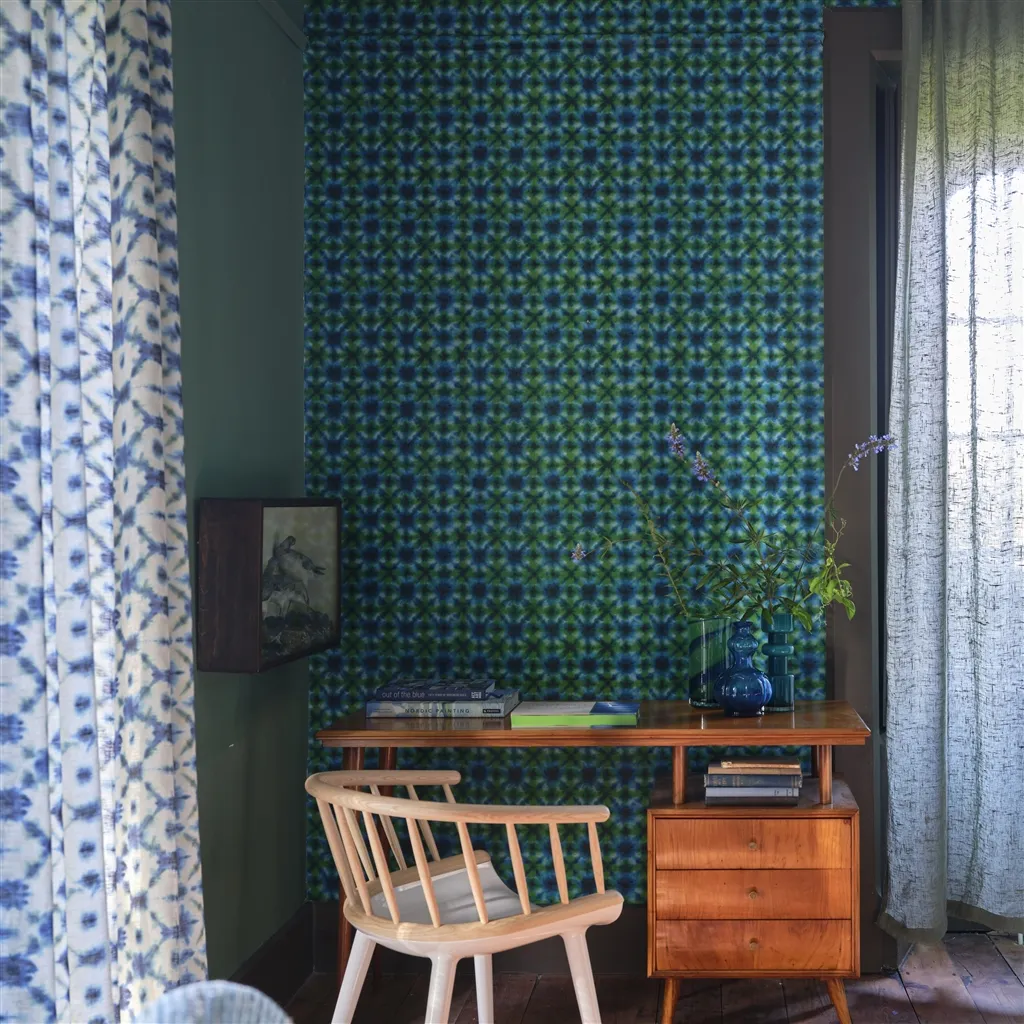 Shibori Wallpaper - Emerald - by Designers Guild