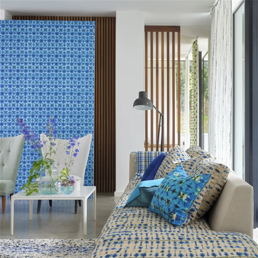 Shibori Wallpaper - Cobalt - by Designers Guild