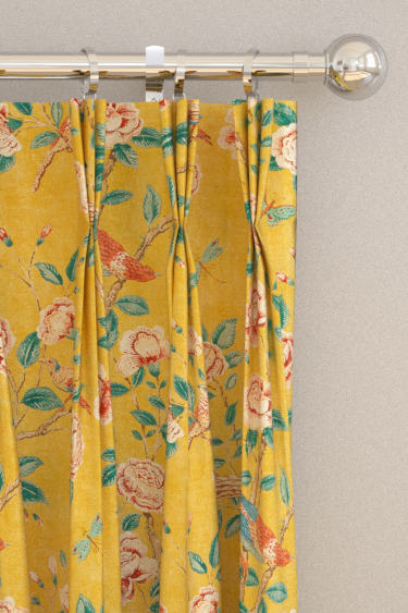 Andhara Curtains - Saffron/ Teal - by Sanderson. Click for more details and a description.