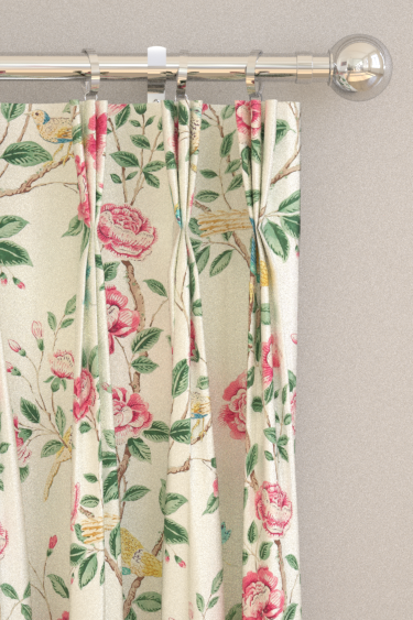 Andhara Curtains - Rose/ Cream - by Sanderson. Click for more details and a description.