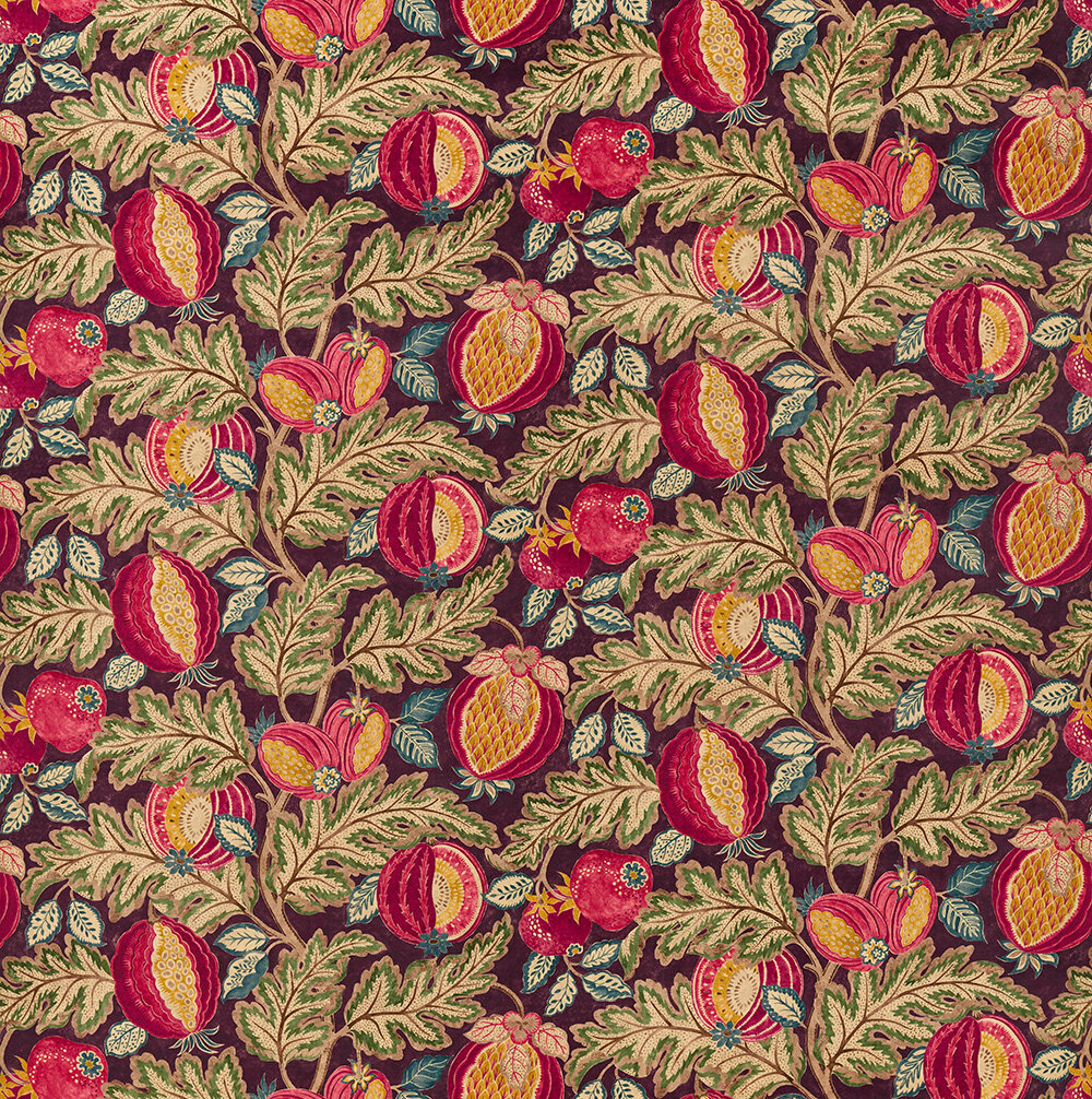 Cantaloupe Velvet Fabric - Cherry/ Alabaster - by Sanderson