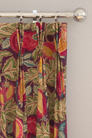 Cantaloupe Velvet Curtains - Cherry/ Alabaster - by Sanderson. Click for more details and a description.