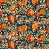 Cantaloupe Velvet Fabric - Tumeric/ Indigo - by Sanderson. Click for more details and a description.