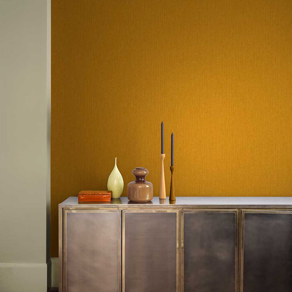 Tisbury Wallpaper - Yellow Ochre - by Clarissa Hulse