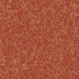 Gypsophila Wallpaper - Paprika & Gold - by Clarissa Hulse. Click for more details and a description.