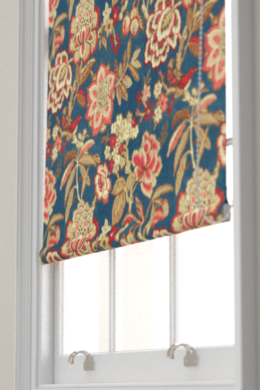 Indra Flower Blind - Indigo/ Cherry - by Sanderson. Click for more details and a description.