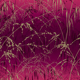 Meadow Grass Wallpaper - Damson & Soft Gold - by Clarissa Hulse. Click for more details and a description.