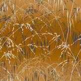 Meadow Grass Wallpaper - Yellow Ochre & Soft Gold - by Clarissa Hulse. Click for more details and a description.