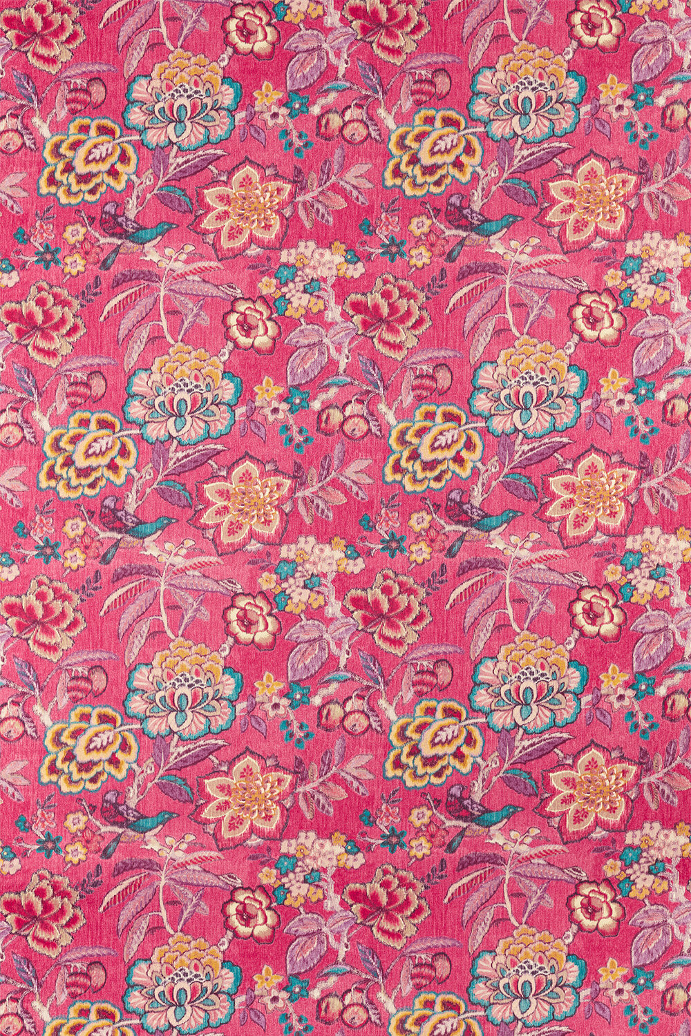 Indra Flower Fabric - Hibiscus - by Sanderson