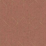 Cork Geo Wallpaper - Terracotta - by Albany. Click for more details and a description.
