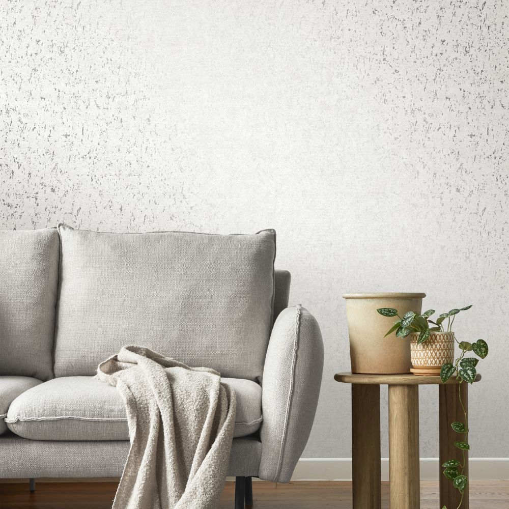 Cork Texture Wallpaper - White - by Albany