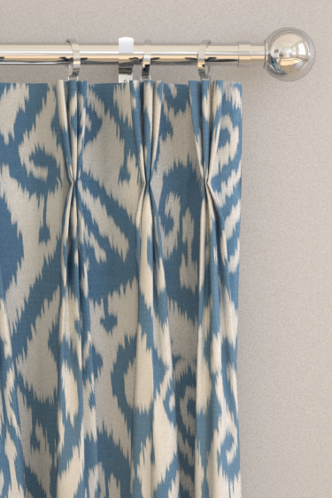 Kasuri Weave Curtains - Indigo - by Sanderson. Click for more details and a description.