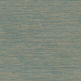 Papier peint Grasscloth - Bleu sarcelle / or - Albany. Cliquez pour en savoir plus et lire la description.