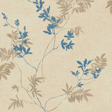 Mari Wallpaper - Gold - by Laura Ashley. Click for more details and a description.