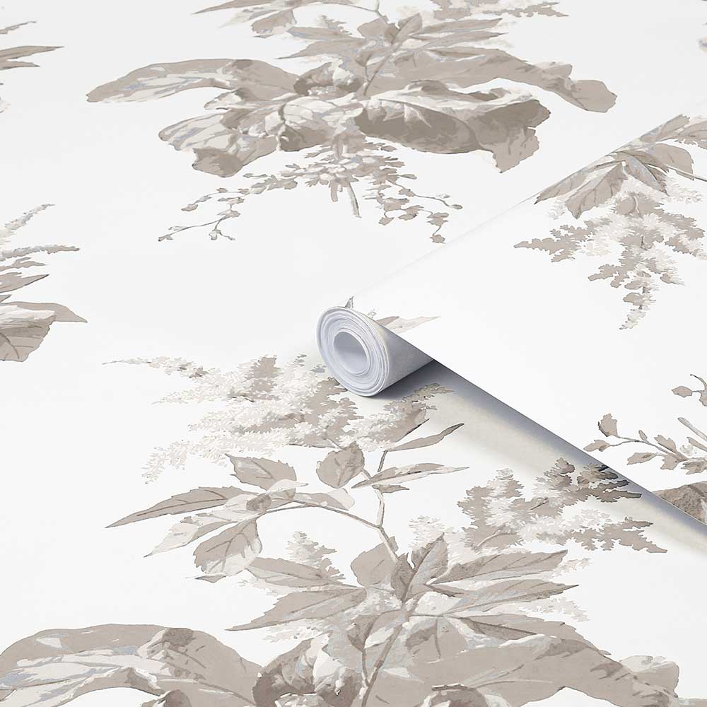 Narberth Wallpaper - Silver Grey - by Laura Ashley