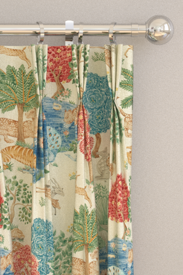 Pamir Garden Curtains - Cream/ Indigo - by Sanderson. Click for more details and a description.