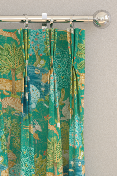 Pamir Garden Curtains - Teal - by Sanderson. Click for more details and a description.
