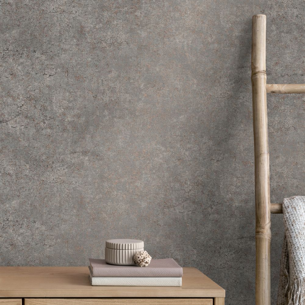 Stone Texture Wallpaper - Grey - by Albany