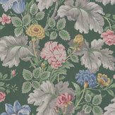 Carnation Garden Wallpaper - Green - by Boråstapeter. Click for more details and a description.