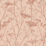 Wild Chervil Wallpaper - Shell & Rose Gold - by Clarissa Hulse. Click for more details and a description.