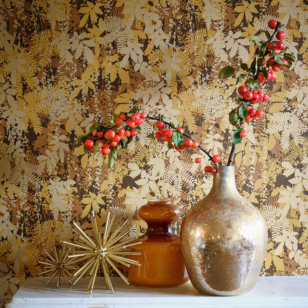 Canopy Wallpaper - Antique Gold - by Clarissa Hulse