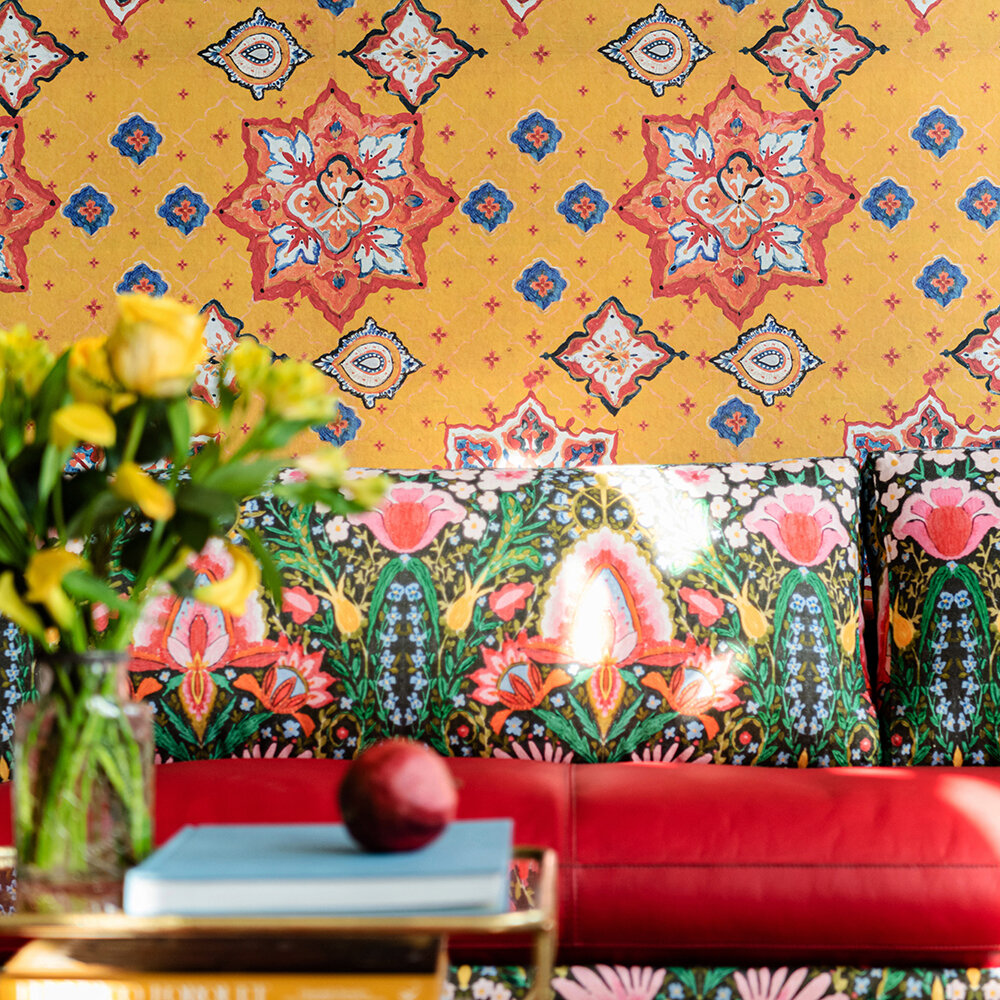 Arabian Decorative Wallpaper - Yellow - by Mind the Gap