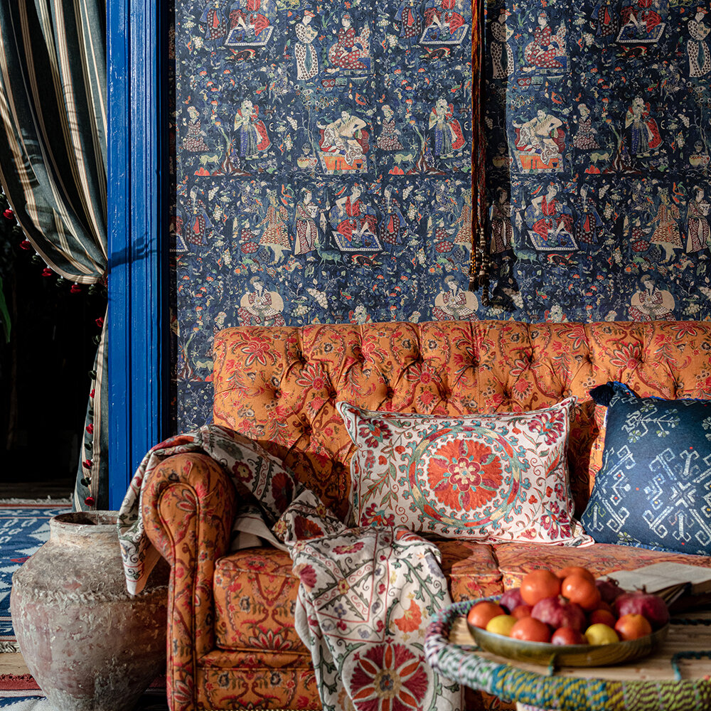 Carnival Of Maghreb Wallpaper - Indigo - by Mind the Gap