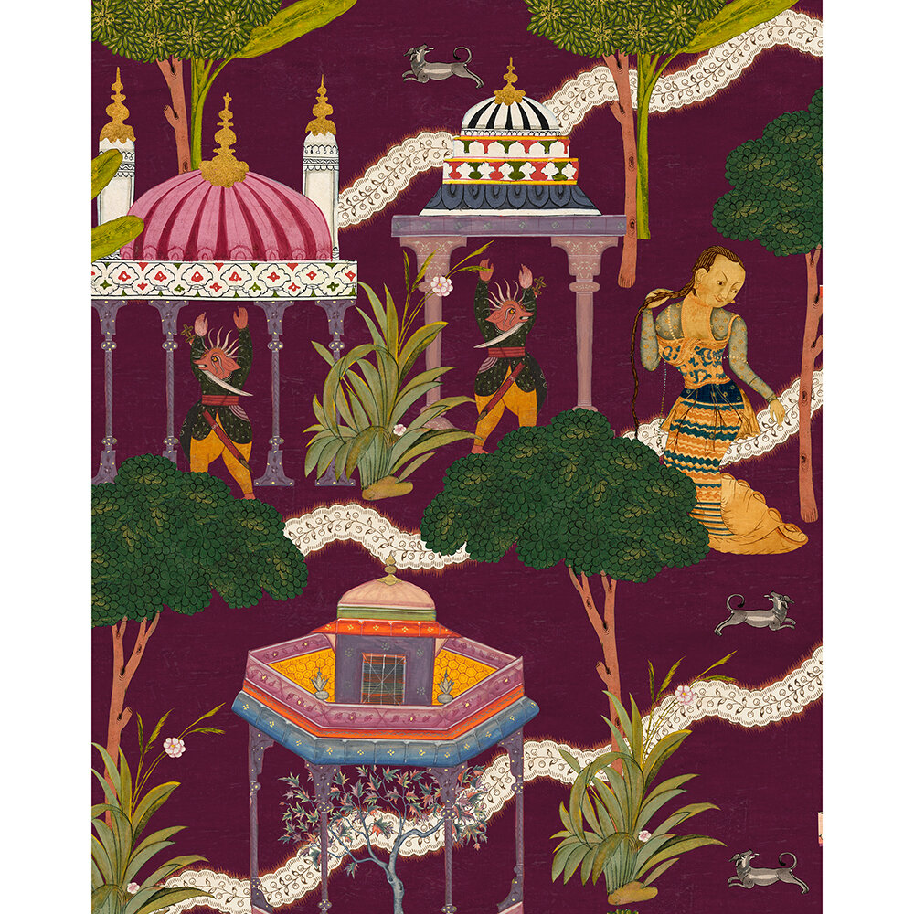 Panoramique Maghreb Wallpaper Mural - Mauve - Mind the Gap