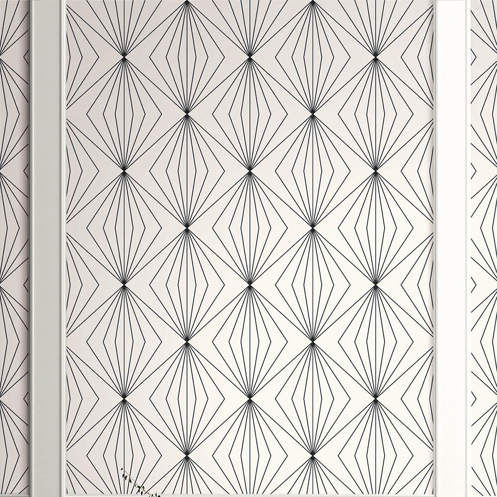 Diamond Vector Wallpaper - White - by Etten