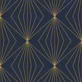 Diamond Vector Wallpaper - Navy - by Etten. Click for more details and a description.